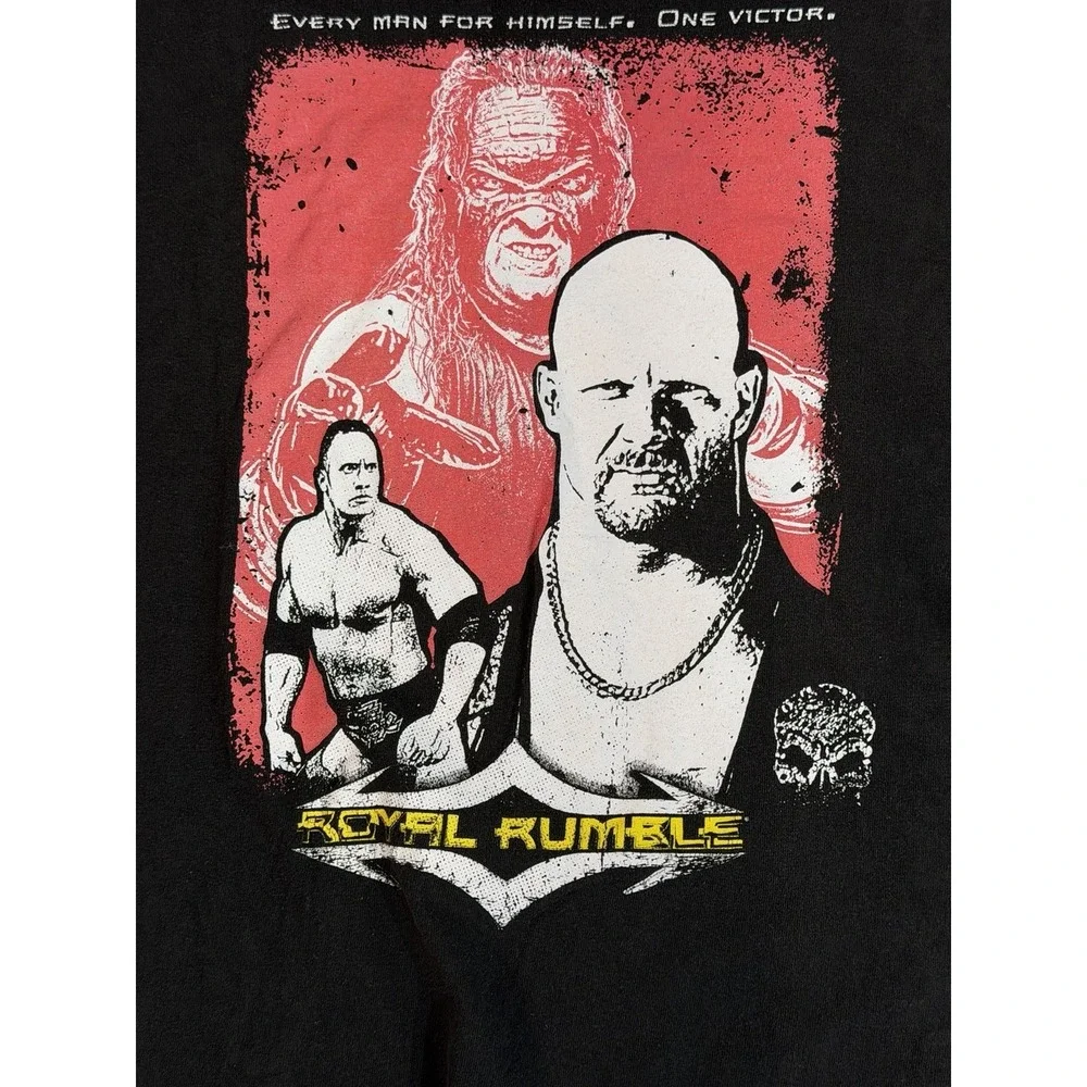 WWE Royal Rumble Stone Cold Steve Austin T Shirt Black Mens XL